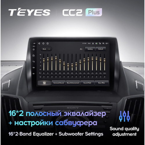 Штатная магнитола Teyes CC2 Plus 4/64 ГБ для Ford Kuga II 2013-2019 на Android 10.0