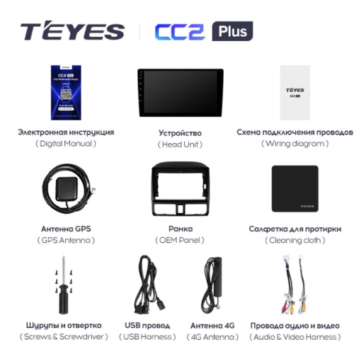 Штатная магнитола Teyes CC2 Plus 4/64 ГБ для Honda CR-V 2004-2006 на Android 10.0
