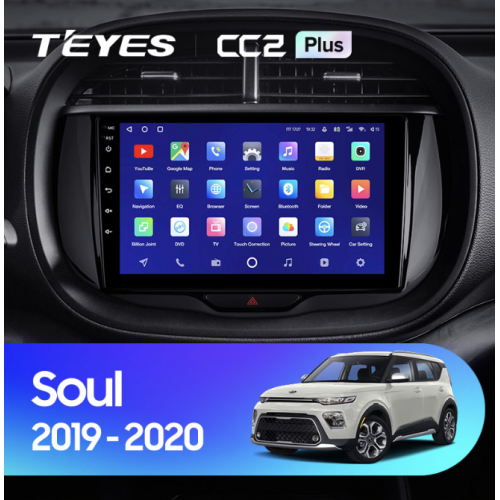 Штатная магнитола Teyes CC2 Plus 4/64 ГБ для Kia Soul III 2019-2024 на Android 10.0
