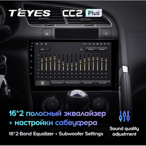 Штатная магнитола Teyes CC2 Plus 4/64 ГБ для Peugeot 3008 I, 5008 I 2009-2016 кондиционер на Android 10.0