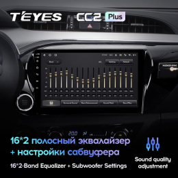 Штатная магнитола Teyes CC2 Plus 4/64 ГБ для Toyota Hilux 2015-2020 на Android 10.0