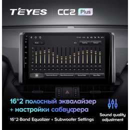 Штатная магнитола Teyes CC2 Plus 4/64 ГБ для Toyota RAV4 (XA50) 2018-2024 на Android 10.0
