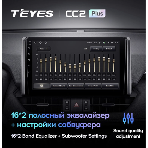 Штатная магнитола Teyes CC2 Plus 4/64 ГБ для Toyota RAV4 (XA50) 2018-2024 на Android 10.0