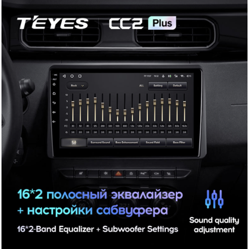 Штатная магнитола Teyes CC2 Plus 4/64 ГБ для Renault Duster 2020+ на Android 10.0