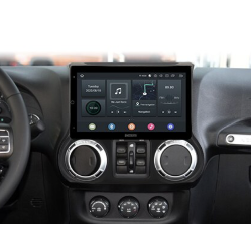 Штатная магнитола CarMedia OL-1258-1-RL TESLA (вертикально-поворотный экран) для JEEP Wrangler 2007-2017 на Android 10.0