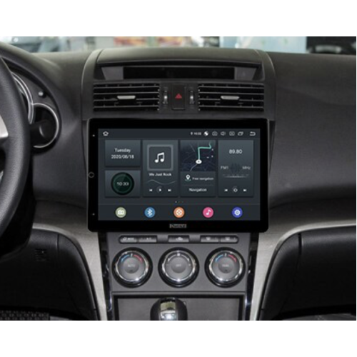 Штатная магнитола CarMedia OL-9506-RL TESLA (вертикально-поворотный экран) для Mazda 6 (GH) 2007-2012 на Android 10.0