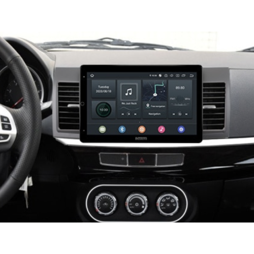 Штатная магнитола CarMedia OL-1632-RL TESLA (вертикально-поворотный экран) для Mitsubishi Lancer 2007-2017 на Android 10.0