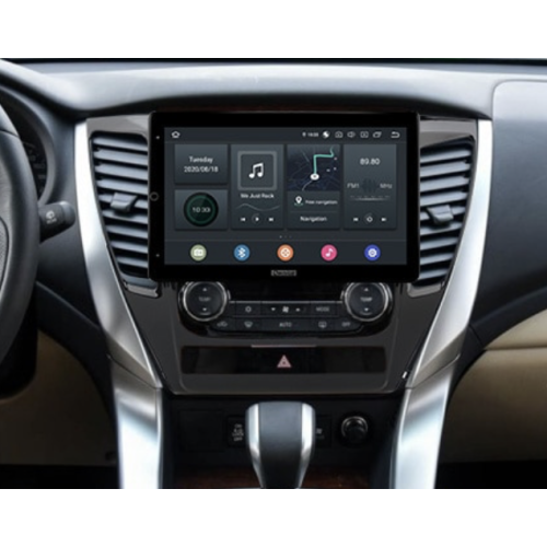 Штатная магнитола CarMedia OL-9567-RL TESLA (вертикально-поворотный экран) для Mitsubishi Pajero Sport III, L200 V 2015-2021 на Android 10.0