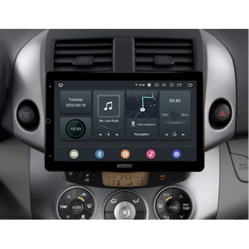 Штатная магнитола CarMedia OL-9688-RL TESLA (вертикально-поворотный экран) для TOYOTA RAV4 (XA30) 2006-2012 на Android 10.0