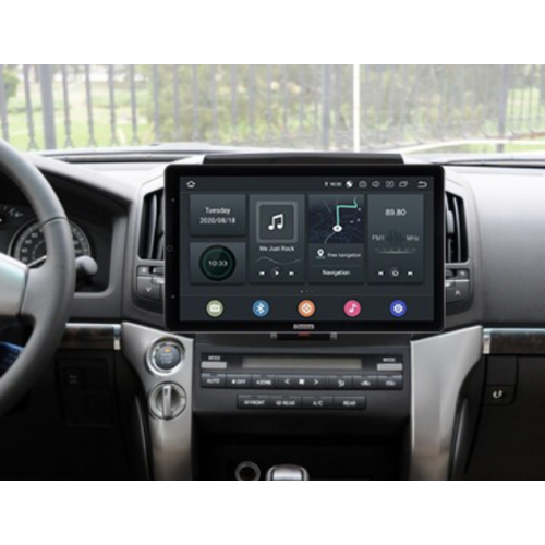 Штатная магнитола CarMedia OL-1620-1-RLX TESLA (вертикально-поворотный экран) для Toyota LC 200 2007-2015 на Android 10.0