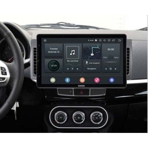 Штатная магнитола CarMedia OL-1632-RLX TESLA (вертикально-поворотный экран) для Mitsubishi Lancer 2007-2017 на Android 10.0