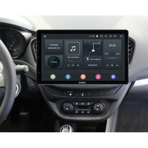 Штатная магнитола CarMedia OL-9061-RLX TESLA (вертикально-поворотный экран) для Lada Vesta 2015-2022 на Android 10.0