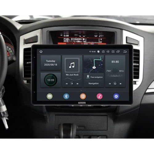 Штатная магнитола CarMedia OL-9566-RLX TESLA (вертикально-поворотный экран) для Mitsubishi Pajero IV 2006-2019 на Android 10.0
