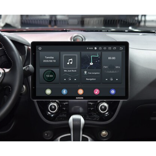 Штатная магнитола CarMedia OL-9672-RLX TESLA (вертикально-поворотный экран) для NISSAN Juke 2010+ на Android 10.0