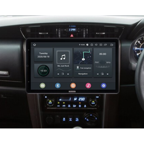 Штатная магнитола CarMedia OL-9699-RLX TESLA (вертикально-поворотный экран) для Toyota FORTUNER 2015+ на Android 10.0