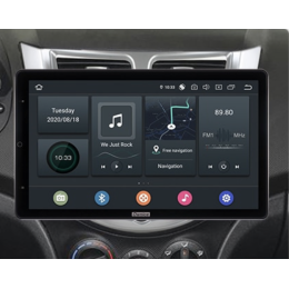 CarMedia OL-9707-RLX TESLA (вертикально-поворотный экран) для Hyundai Solaris I 2011-2017 на Android 10.0