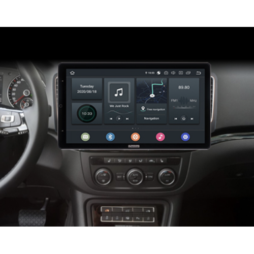 Штатная магнитола CarMedia OL-9915-RLX TESLA (вертикально-поворотный экран) для Volkswagen Sharan II 2010-2022 на Android 10.0