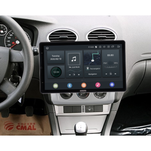 Штатная магнитола CarMedia OL-9201-A-RL TESLA (вертикально-поворотный экран) для Ford Focus II 2005-2011 на Android 10.0