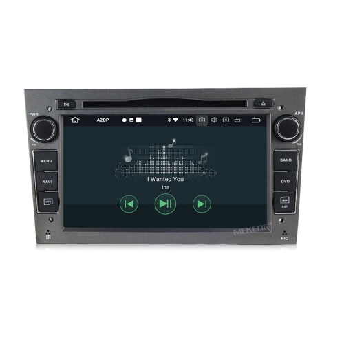 Штатная магнитола CarMedia MKD-7408g-P4N для Opel Astra, Vectra, Corsa, Zafira 2004-2017 на Android 11.0 темно-серый