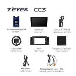 Штатная магнитола Teyes CC3 6/128 ГБ для BMW X5 E39 E53 1999-2006 на Android 10.0