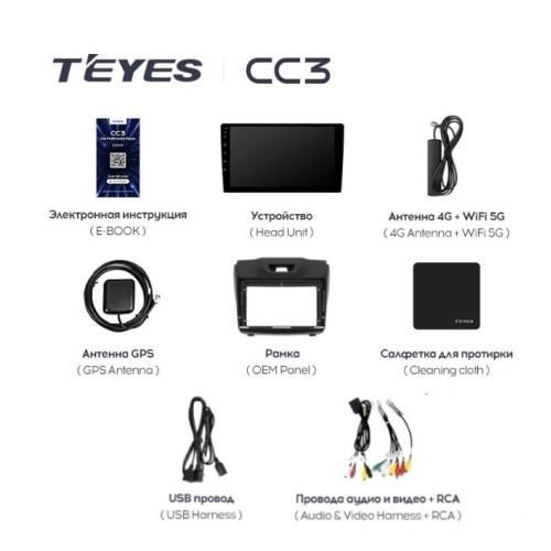 Штатная магнитола Teyes CC3 6/128 ГБ для Chevrolet Trailblazer II 2012-2016 на Android 10.0