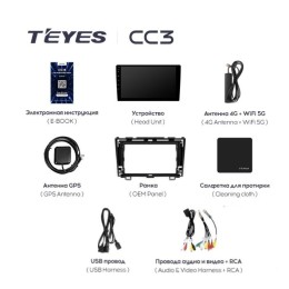 Штатная магнитола Teyes CC3 4/64 ГБ для Honda CR-V 2007-2012 на Android 10.0