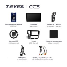 Штатная магнитола Teyes CC3 3/32 GB для Mitsubishi Outlander III 2019-2024 на Android 10.0