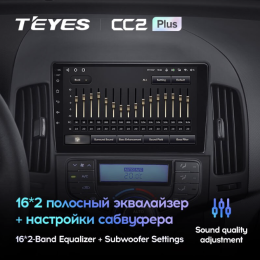 Автомагнитола Teyes CC2 Plus 3/32 ГБ для Hyundai i30 2008-2011 (климат) на Android 10.0