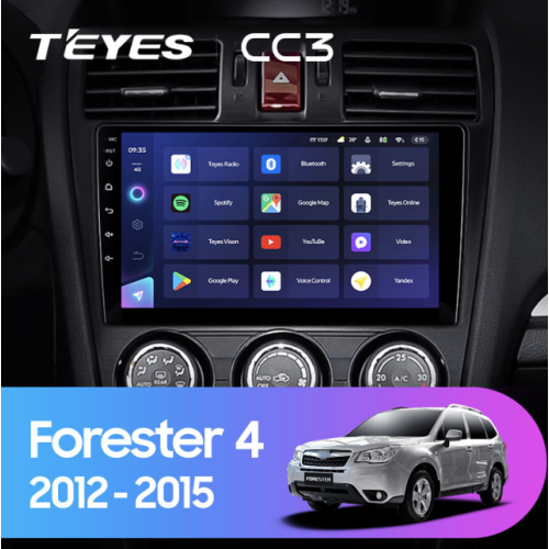 Штатная магнитола Teyes CC3 6/128 ГБ для Subaru Forester IV 2013-2014, Impreza IV 2012-2017 на Android 10.0