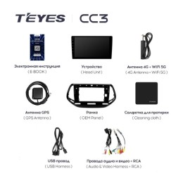 Штатная магнитола Teyes CC3 3/32 ГБ для Jeep Compass II 2017-2024 на Android 10.0