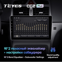 Штатная магнитола Teyes CC2 Plus 4/64 ГБ для Peugeot 307 I 2001-2008 на Android 10.0