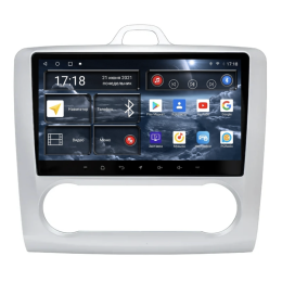 Штатная магнитола Redpower 71136S для Ford Focus II 2005-2011 с климат-контролем на Android 10.0 cерая