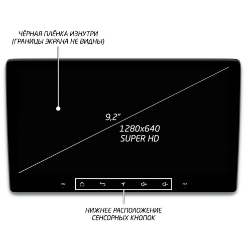 Штатная магнитола IQ NAVI P6-3301CFSHD SUPER HD (6/128ГБ) для Mercedes-Benz Smart 2007 - 2015 на Android 10.0