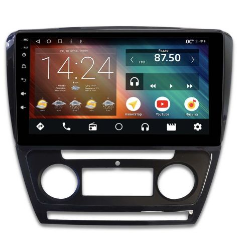 Автомагнитола IQ NAVI P6-2504KFSHD (6/128ГБ) для Skoda Octavia II (A5) 2004-2013 на Android 10.0