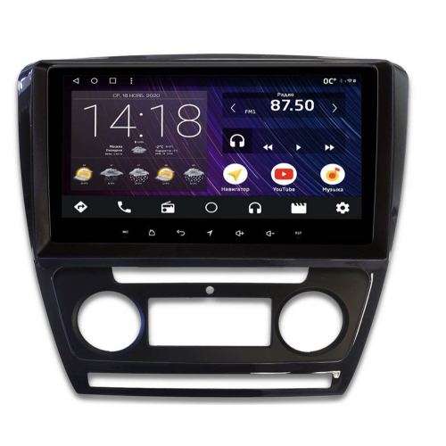 Штатная магнитола IQ NAVI P6-2504KFSHD SUPER HD (6/128ГБ) для Skoda Octavia II (A5) 2004-2013 на Android 10.0