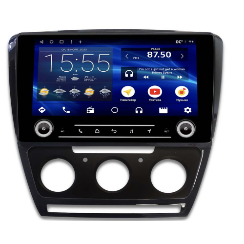 Штатная магнитола IQ NAVI P6K-2504CFSHD (6/128ГБ) для Skoda Octavia II (A5) 2004-2013 на Android 10.0