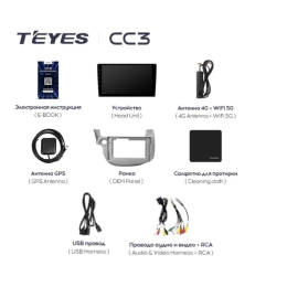 Штатная магнитола Teyes CC3 3/32 GB для Honda Fit 2007-2014 на Android 10.0