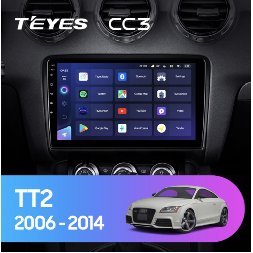 Штатная магнитола Teyes CC3 3/32 ГБ для Audi TT II (8J), TTS II (8J) 2008-2014 на Android 10.0
