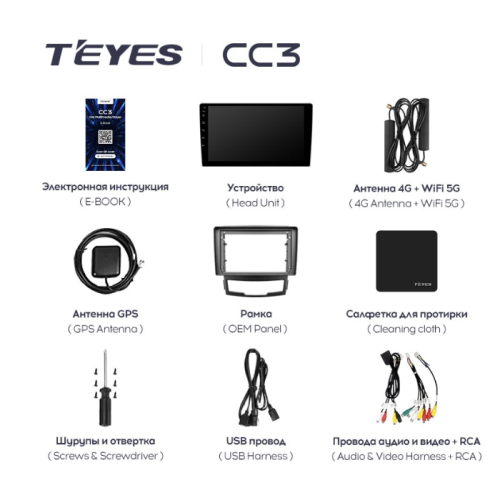 Штатная магнитола Teyes CC3 3/32 ГБ для Audi TT II (8J), TTS II (8J) 2008-2014 на Android 10.0
