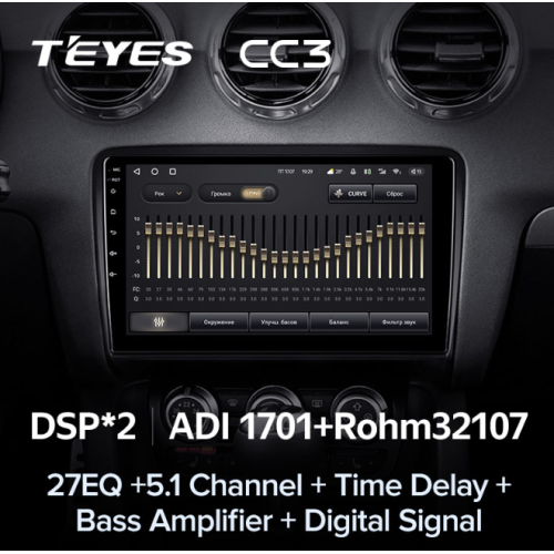 Штатная магнитола Teyes CC3 6/128 ГБ для Audi TT II (8J), TTS II (8J) 2008-2014 на Android 10.0