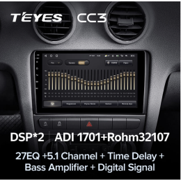 Штатная магнитола Teyes CC3 3/32 ГБ для Audi A3 II (8P) 2007-2013 на Android 10.0