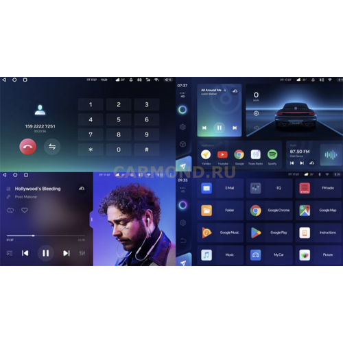 Штатная магнитола Teyes CC3 3/32 GB для Ssang Yong Actyon II 2013-2022 на Android 10.0