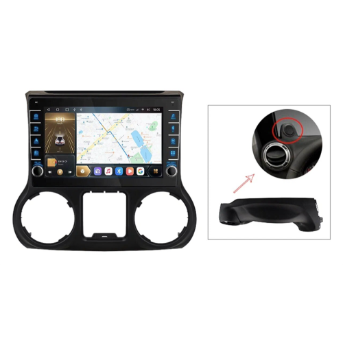 Автомагнитола CarMedia OL-1258-1-N (с кнопками) для JEEP Wrangler 2007-2017 на Android 10.0
