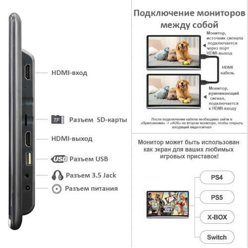 НАВЕСНОЙ МОНИТОР 13.3" ERGO ER1350AN (ANDROID 11) ДУБЛИРОВАНИЕ ЭКРАНОВ