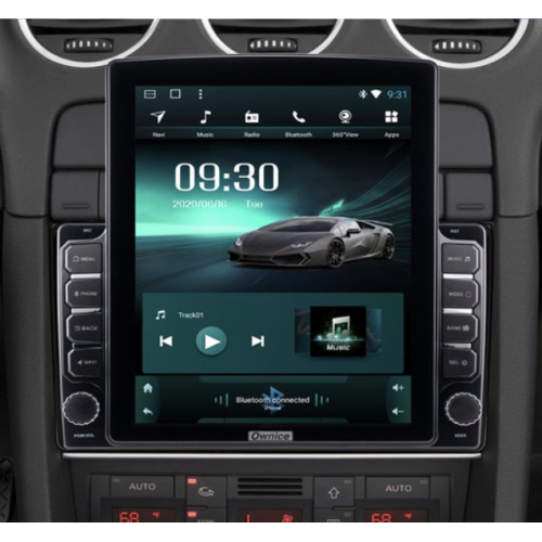 Штатная магнитола CarMedia OL-9102-HL TESLA для Audi A4 2000-2008 на Android 10.0