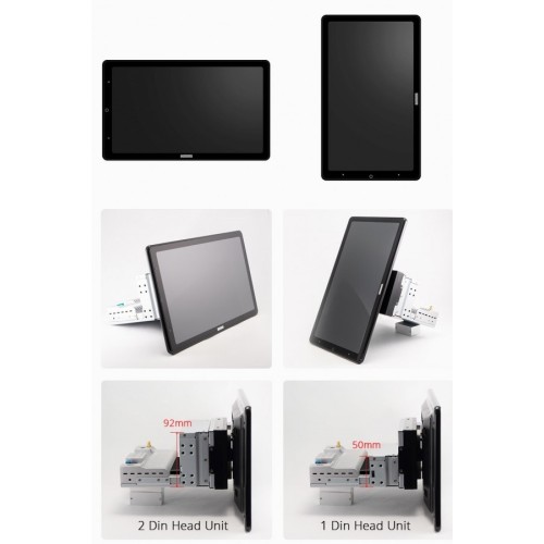 Универсальная магнитола 1 DIN CarMedia OL-1032-P6 поворотный экран 13.3" на Android 10.0