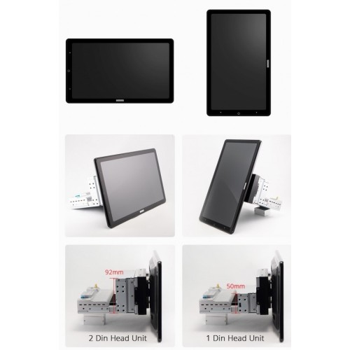 Универсальная магнитола 2 DIN CarMedia OL-1033-P6 поворотный экран 13.3" на Android 10.0