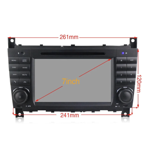 Штатная магнитола CarMedia MKD-7013-P6 для Mercedes C-klasse (W203), CLC-klasse, G-klasse (W463), CLK-klasse (W209) 2004-2012 на Android 10.0