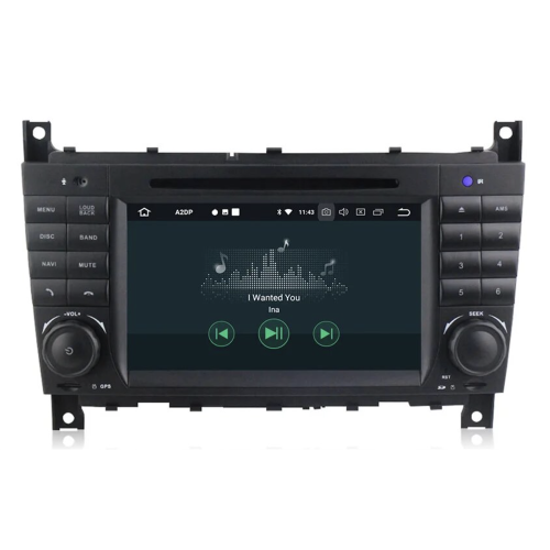 Штатная магнитола CarMedia MKD-7013-P6 для Mercedes C-klasse (W203), CLC-klasse, G-klasse (W463), CLK-klasse (W209) 2004-2012 на Android 10.0