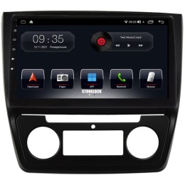 Штатная магнитола Stonelock SK1031MB 3/32 ГБ для Skoda Yeti I 2009-2018 климат-контроль на Android 10.0